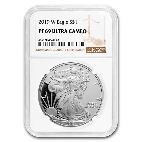 2019-W Proof American Silver Eagle PF-69 NGC 2019-W Proof American Silver Eagle PF-69 NGC