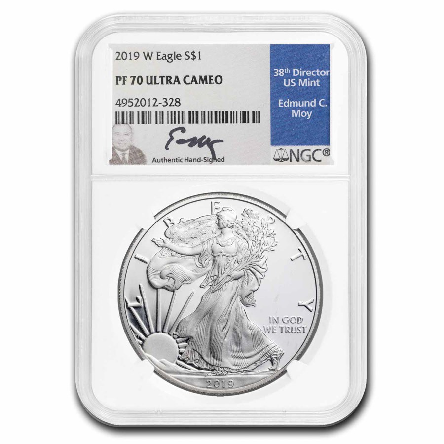 2019-W Proof American Silver Eagle PF-70 NGC (Moy Label)