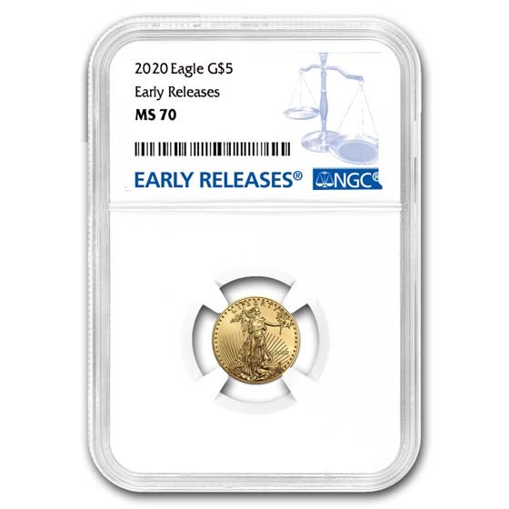 2020 1/10 oz American Gold Eagle MS-70 NGC (Early Releases) 2020 1/10 oz American Gold Eagle MS-70 NGC (Early Releases)