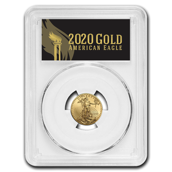 2020 1/10 oz Gold Eagle MS-70 PCGS (FirstStrike®, Black Label) 2020 1/10 oz Gold Eagle MS-70 PCGS (FirstStrike®, Black Label)