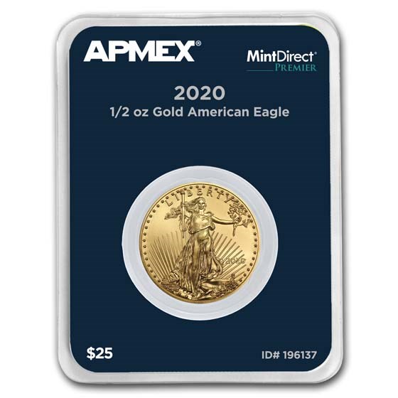 2020 1/2 oz American Gold Eagle (MintDirect® Premier Single) 2020 1/2 oz American Gold Eagle (MintDirect® Premier Single)