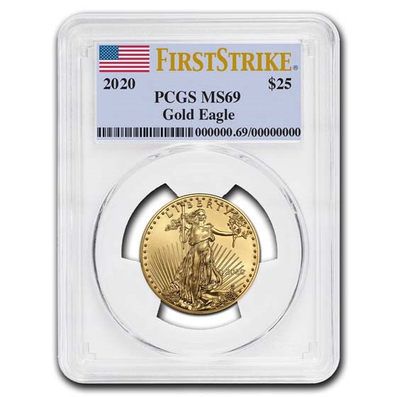 2020 1/2 oz American Gold Eagle MS-69 PCGS (FirstStrike®)