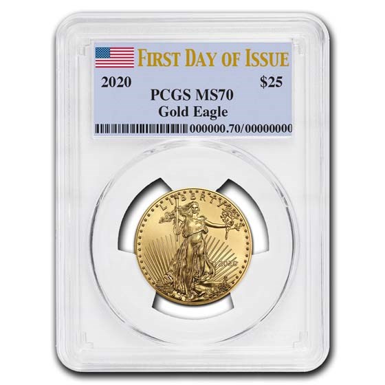 2020 1/2 oz American Gold Eagle MS-70 PCGS (First Day of Issue)