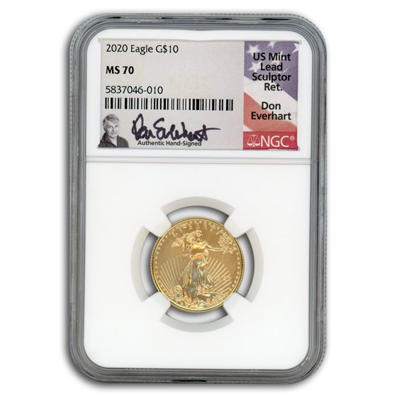 2020 1/4 oz American Gold Eagle MS-70 NGC (Everhart) 2020 1/4 oz American Gold Eagle MS-70 NGC (Everhart)