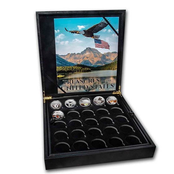 2020 1 oz Ag Treasures of the U.S. 6-Coins & 50-Coin Box (Color) 2020 1 oz Ag Treasures of the U.S. 6-Coins & 50-Coin Box (Color)