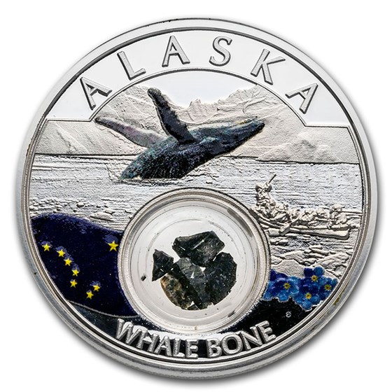 2020 1 oz Ag Treasures of the U.S. Alaska Whale Bone (Colorized) 2020 1 oz Ag Treasures of the U.S. Alaska Whale Bone (Colorized)
