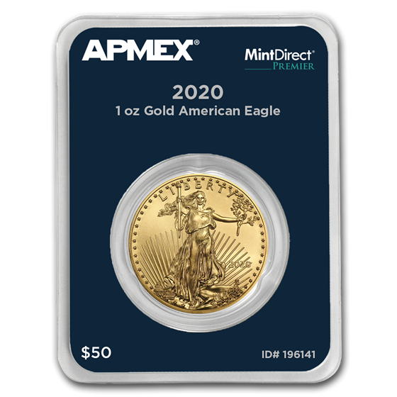 2020 1 oz American Gold Eagle (MintDirect® Premier Single) 2020 1 oz American Gold Eagle (MintDirect® Premier Single)