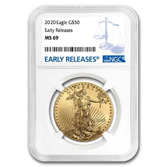 2020 1 oz American Gold Eagle MS-69 NGC (Early Releases) 2020 1 oz American Gold Eagle MS-69 NGC (Early Releases)
