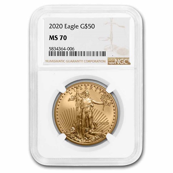 2020 1 oz American Gold Eagle MS-70 NGC 2020 1 oz American Gold Eagle MS-70 NGC