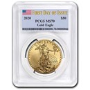 2020 1 oz American Gold Eagle MS-70 PCGS (First Day of Issue)