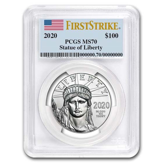 2020 1 oz American Platinum Eagle MS-70 PCGS (FirstStrike®) 2020 1 oz American Platinum Eagle MS-70 PCGS (FirstStrike®)