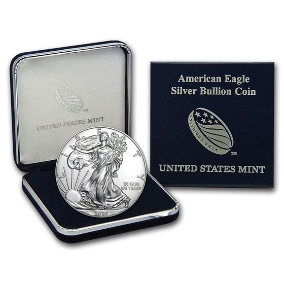 2020 1 oz American Silver Eagle BU (w/U.S. Mint Box) 2020 1 oz American Silver Eagle BU (w/U.S. Mint Box)