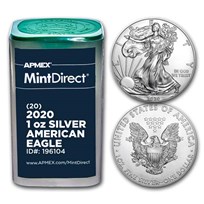 2020 1 oz American Silver Eagles (20-Coin MintDirect® Tube)