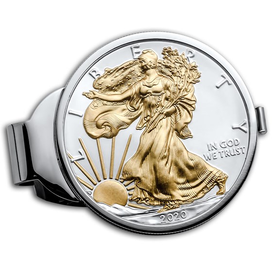 2020 1 oz Gilded Silver American Eagle Money Clip 2020 1 oz Gilded Silver American Eagle Money Clip