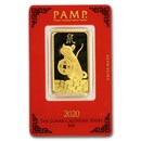 2020 1 oz Gold Bar - PAMP Suisse Year of the Rat (In Assay)