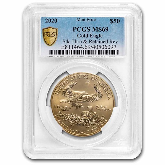 2020 1 oz Gold Eagle MS-69 PCGS (Error, Strike-Thru & Retained) 2020 1 oz Gold Eagle MS-69 PCGS (Error, Strike-Thru & Retained)
