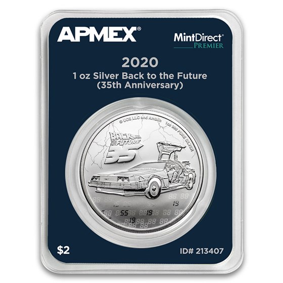 2020 1 oz Silver $2 Back to the Future 35 (MD® Premier Single) 2020 1 oz Silver $2 Back to the Future 35 (MD® Premier Single)