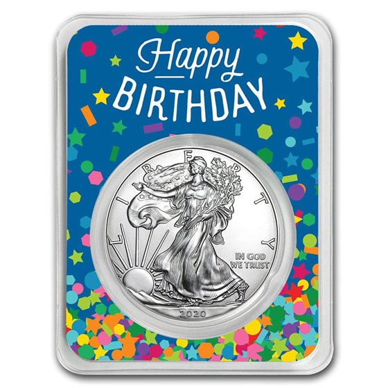 2020 1 oz Silver American Eagle - Birthday Confetti 2020 1 oz Silver American Eagle - Birthday Confetti