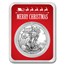 2020 1 oz Silver American Eagle - Merry Christmas (Red Card)