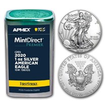 Buy 2020 1 oz Silver Eagles (20-Coin MD Premier + PCGS FS Tube 