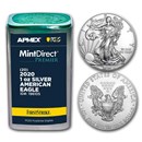 2020 1 oz Silver Eagles (20-Coin MD Premier + PCGS FS Tube)