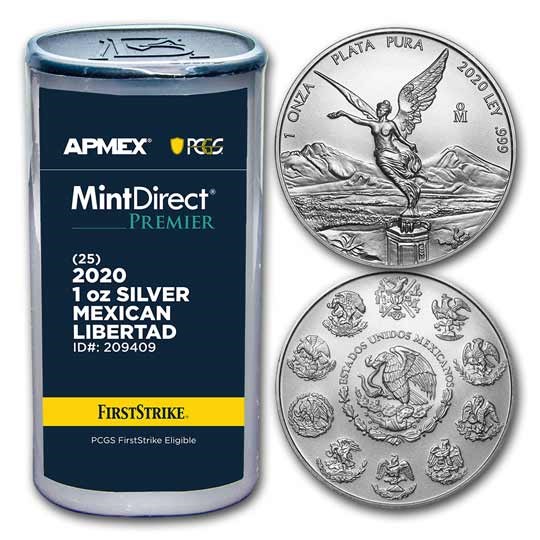 2020 1 oz Silver Libertad (25-Coin MD Premier® Tube + PCGS FS®) 2020 1 oz Silver Libertad (25-Coin MD Premier® Tube + PCGS FS®)