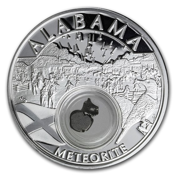 2020 1 oz Silver Treasures of the U.S. Alabama Meteorite(Box&COA) 2020 1 oz Silver Treasures of the U.S. Alabama Meteorite(Box&COA)