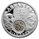 2020 1 oz Silver Treasures of the U.S. Arkansas Diamonds