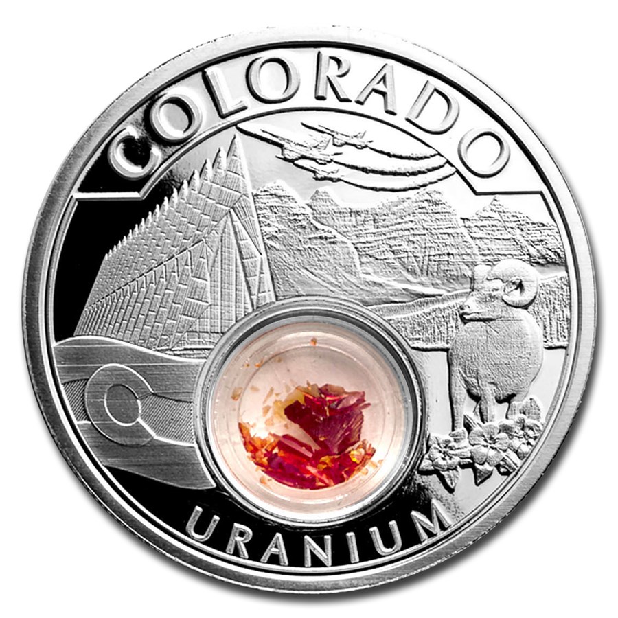 2020 1 oz Silver Treasures of the U.S. Colorado Uranium