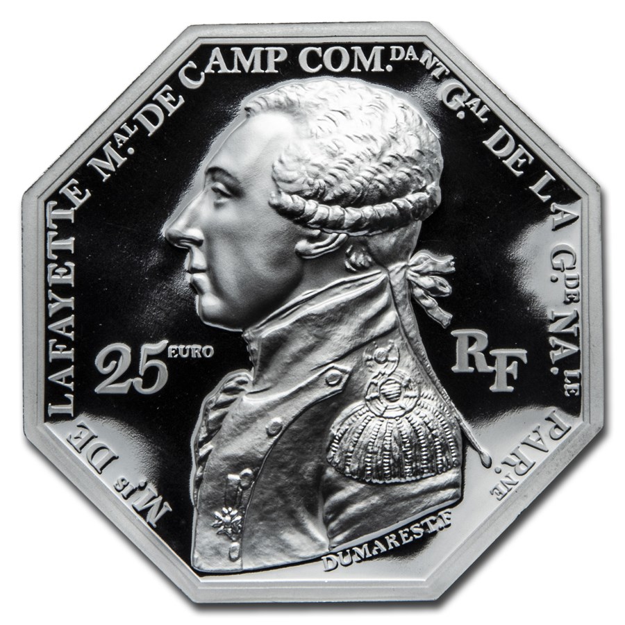 2020 2 oz Silver Great Dates of Humanity (Lafayette in Boston)