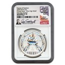 2020 2 oz Silver UHR Flames of Freedom Rev. PF 70- NGC FDI