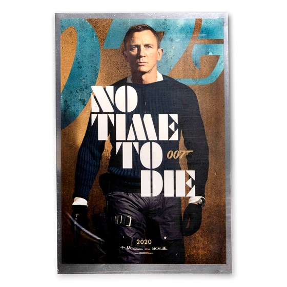 2020 35 grams Silver James Bond Movie Poster Foil No Time to Die 2020 35 grams Silver James Bond Movie Poster Foil No Time to Die