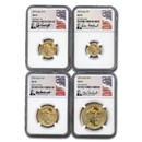 2020 4-Coin American Gold Eagle Set MS-70 NGC (Everhart)