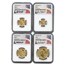 2020 4-Coin American Gold Eagle Set MS-70 NGC (Everhart)