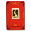 2020 5 gram Gold Bar - PAMP Suisse Year of the Rat (In Assay)