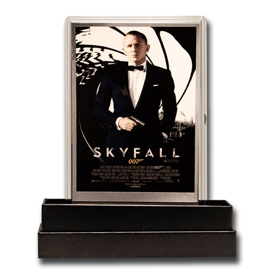 2020 5g Silver James Bond 007 Movie Poster Foil Skyfall 2020 5g Silver James Bond 007 Movie Poster Foil Skyfall
