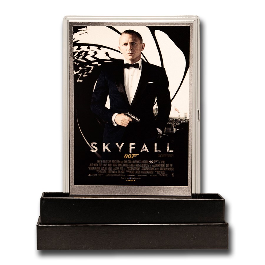 2020 5g Silver James Bond 007 Movie Poster Foil Skyfall