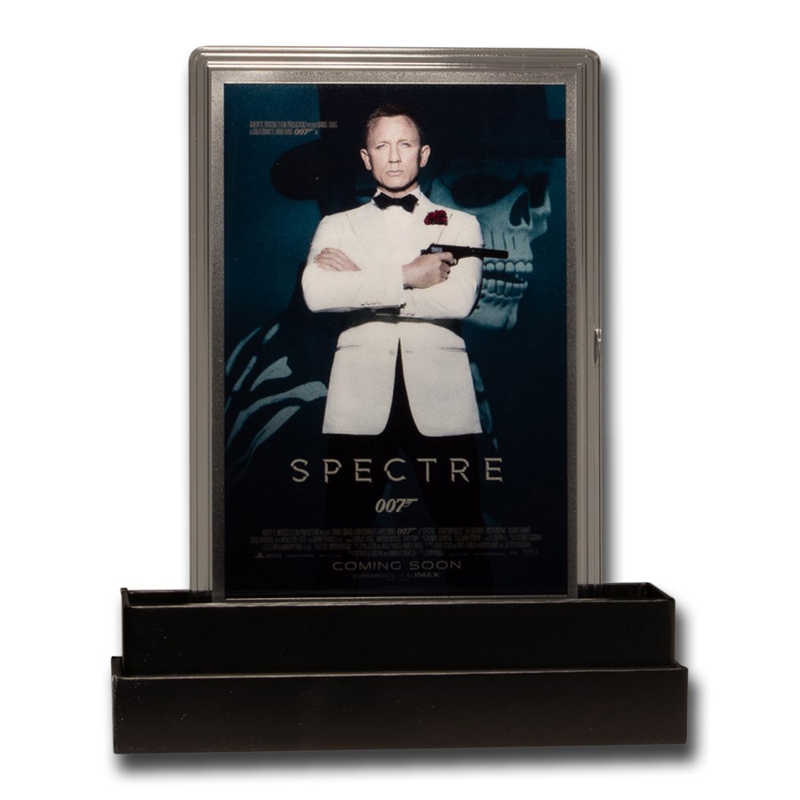 2020 5g Silver James Bond 007 Movie Poster Foil Spectre