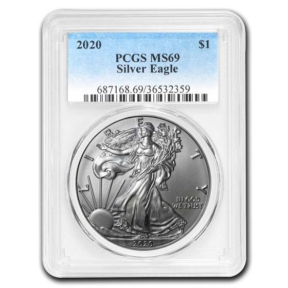 2020 American Silver Eagle MS-69 PCGS 2020 American Silver Eagle MS-69 PCGS