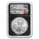 2020 American Silver Eagle MS-70 NGC (FDI, Mercanti Signed)