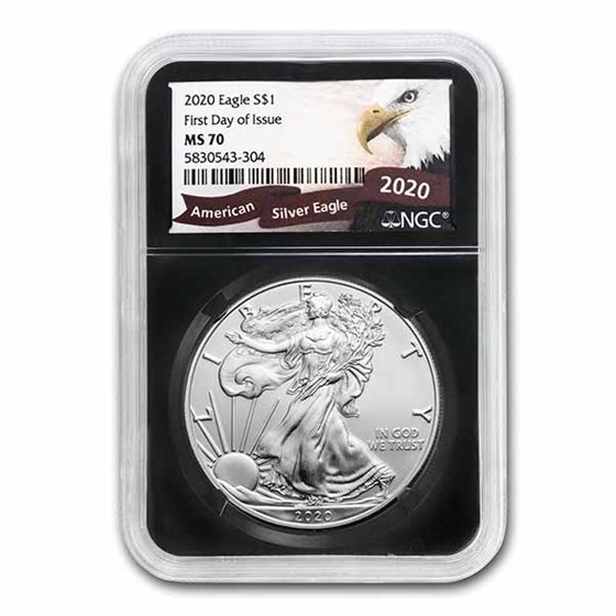 2020 American Silver Eagle MS-70 NGC (Random Label/Core, FDI) 2020 American Silver Eagle MS-70 NGC (Random Label/Core, FDI)