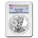 2020 American Silver Eagle MS-70 PCGS (First Day of Issue)