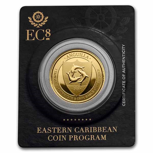 2020 Anguilla Coat of Arms 1 oz Gold BU