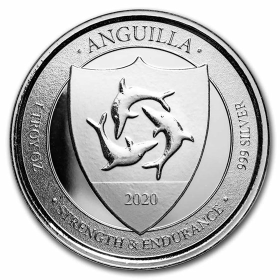 2020 Anguilla Coat of Arms 1 oz Silver BU