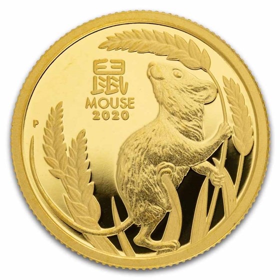 2020 AUS 1/10 oz Gold Lunar Year of the Mouse Proof (Coin Only)