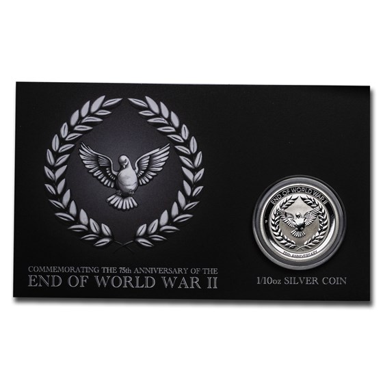 2020 AUS 1/10 oz Silver End of WWII 75th Anniver Proof (In Card) 2020 AUS 1/10 oz Silver End of WWII 75th Anniver Proof (In Card)