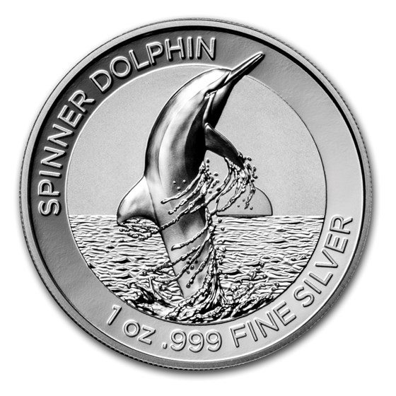 2020 AUS 1 oz Silver $5 Dolphin Proof (High Relief, w/Box & COA)