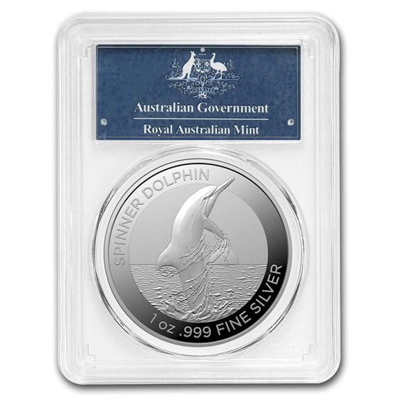 2020 AUS 1 oz Silver Spinner Dolphin MS-69 PCGS (FirstStrike®) 2020 AUS 1 oz Silver Spinner Dolphin MS-69 PCGS (FirstStrike®)