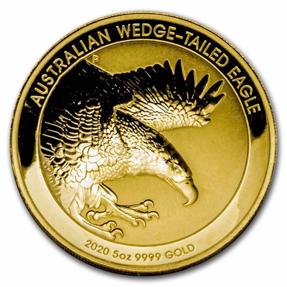 2020 AUS 5 oz Gold $500 Wedge Tailed Eagle HR PF No Box/COA 2020 AUS 5 oz Gold $500 Wedge Tailed Eagle HR PF No Box/COA