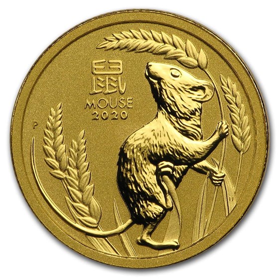 2020 Australia 1/10 oz Gold Lunar Mouse BU (Series 3) 2020 Australia 1/10 oz Gold Lunar Mouse BU (Series 3)